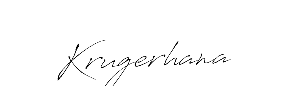 Create a beautiful signature design for name Krugerhana. With this signature (Antro_Vectra) fonts, you can make a handwritten signature for free. Krugerhana signature style 6 images and pictures png