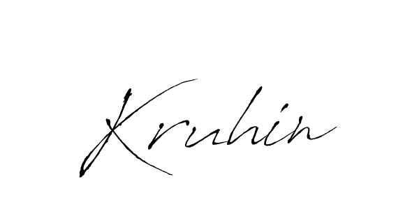 You should practise on your own different ways (Antro_Vectra) to write your name (Kruhin) in signature. don't let someone else do it for you. Kruhin signature style 6 images and pictures png