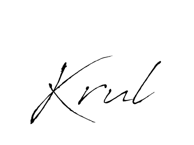 How to Draw Krul signature style? Antro_Vectra is a latest design signature styles for name Krul. Krul signature style 6 images and pictures png