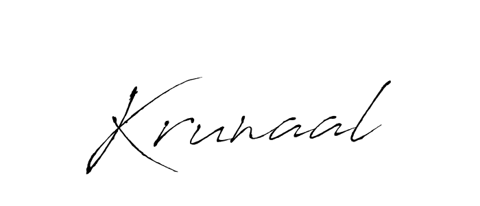 Use a signature maker to create a handwritten signature online. With this signature software, you can design (Antro_Vectra) your own signature for name Krunaal. Krunaal signature style 6 images and pictures png