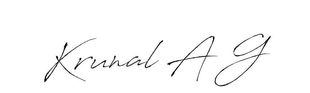 You should practise on your own different ways (Antro_Vectra) to write your name (Krunal A G) in signature. don't let someone else do it for you. Krunal A G signature style 6 images and pictures png