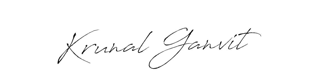 How to Draw Krunal Ganvit signature style? Antro_Vectra is a latest design signature styles for name Krunal Ganvit. Krunal Ganvit signature style 6 images and pictures png