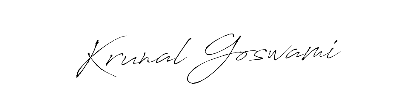 Create a beautiful signature design for name Krunal Goswami. With this signature (Antro_Vectra) fonts, you can make a handwritten signature for free. Krunal Goswami signature style 6 images and pictures png