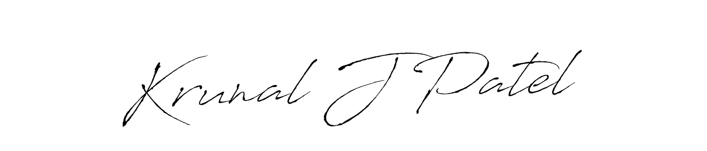 Antro_Vectra is a professional signature style that is perfect for those who want to add a touch of class to their signature. It is also a great choice for those who want to make their signature more unique. Get Krunal J Patel name to fancy signature for free. Krunal J Patel signature style 6 images and pictures png