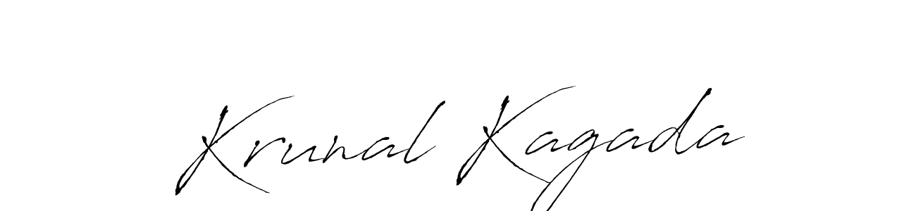 Create a beautiful signature design for name Krunal Kagada. With this signature (Antro_Vectra) fonts, you can make a handwritten signature for free. Krunal Kagada signature style 6 images and pictures png