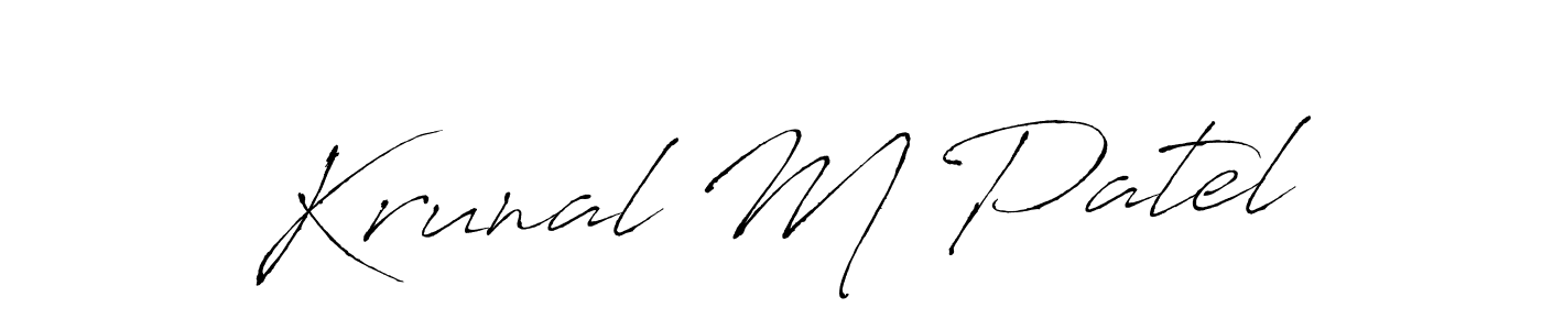 Also we have Krunal M Patel name is the best signature style. Create professional handwritten signature collection using Antro_Vectra autograph style. Krunal M Patel signature style 6 images and pictures png