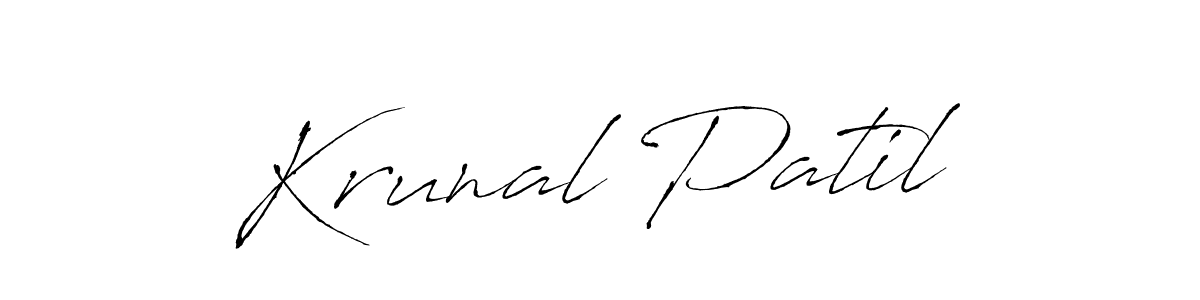 Also You can easily find your signature by using the search form. We will create Krunal Patil name handwritten signature images for you free of cost using Antro_Vectra sign style. Krunal Patil signature style 6 images and pictures png