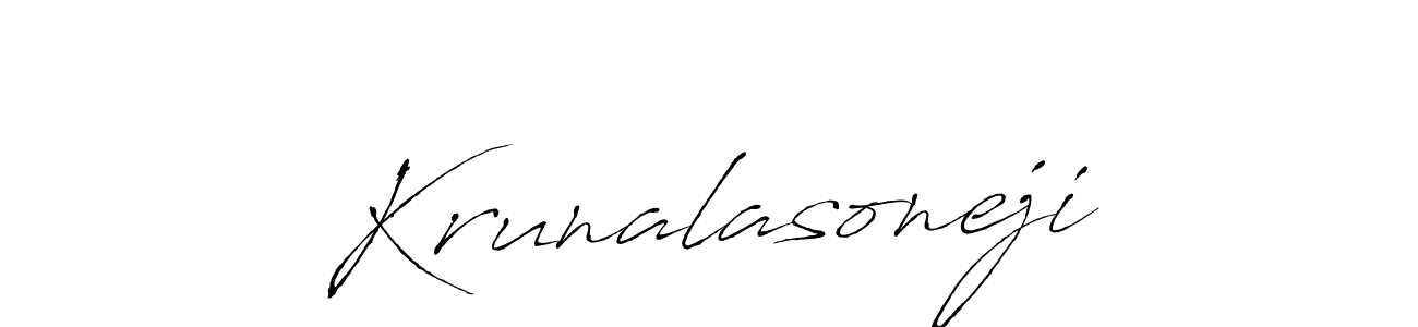 Also You can easily find your signature by using the search form. We will create Krunalasoneji name handwritten signature images for you free of cost using Antro_Vectra sign style. Krunalasoneji signature style 6 images and pictures png