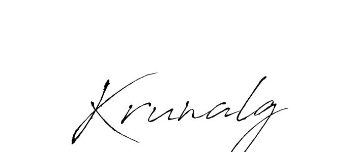 Design your own signature with our free online signature maker. With this signature software, you can create a handwritten (Antro_Vectra) signature for name Krunalg. Krunalg signature style 6 images and pictures png