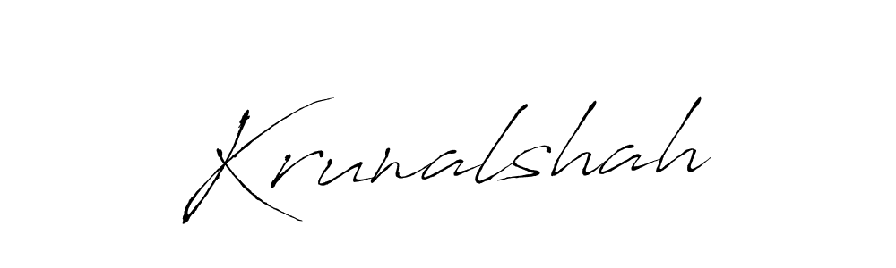 Use a signature maker to create a handwritten signature online. With this signature software, you can design (Antro_Vectra) your own signature for name Krunalshah. Krunalshah signature style 6 images and pictures png