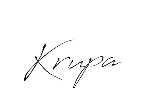 Design your own signature with our free online signature maker. With this signature software, you can create a handwritten (Antro_Vectra) signature for name Krupa. Krupa signature style 6 images and pictures png