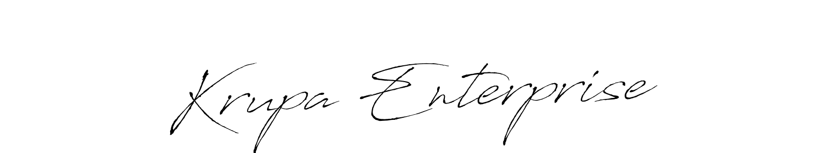 You should practise on your own different ways (Antro_Vectra) to write your name (Krupa Enterprise) in signature. don't let someone else do it for you. Krupa Enterprise signature style 6 images and pictures png