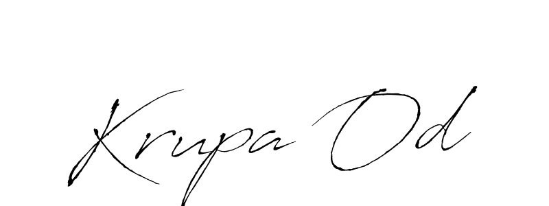 Make a beautiful signature design for name Krupa Od. With this signature (Antro_Vectra) style, you can create a handwritten signature for free. Krupa Od signature style 6 images and pictures png