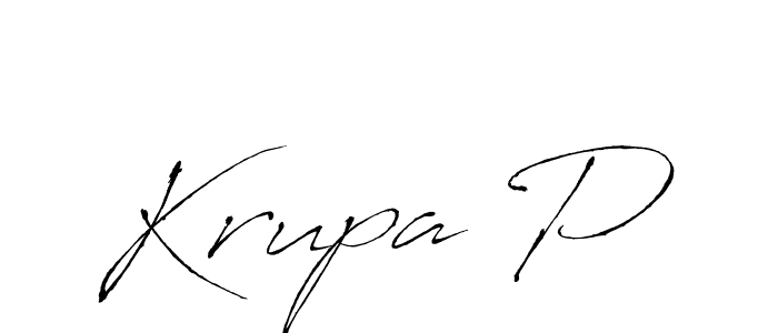 This is the best signature style for the Krupa P name. Also you like these signature font (Antro_Vectra). Mix name signature. Krupa P signature style 6 images and pictures png