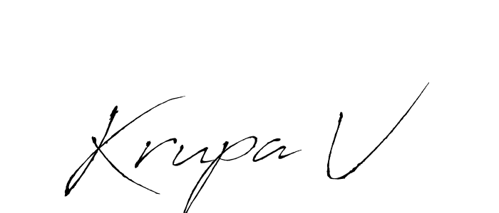 The best way (Antro_Vectra) to make a short signature is to pick only two or three words in your name. The name Krupa V include a total of six letters. For converting this name. Krupa V signature style 6 images and pictures png