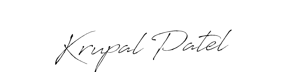 Also we have Krupal Patel name is the best signature style. Create professional handwritten signature collection using Antro_Vectra autograph style. Krupal Patel signature style 6 images and pictures png