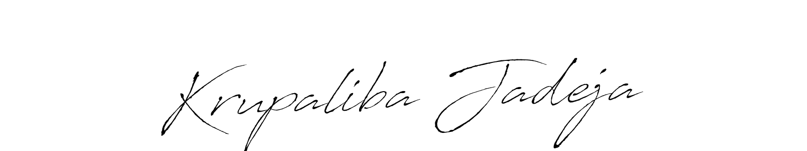 Design your own signature with our free online signature maker. With this signature software, you can create a handwritten (Antro_Vectra) signature for name Krupaliba Jadeja. Krupaliba Jadeja signature style 6 images and pictures png