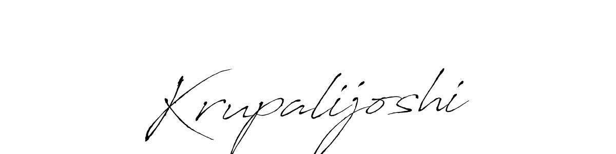 How to make Krupalijoshi signature? Antro_Vectra is a professional autograph style. Create handwritten signature for Krupalijoshi name. Krupalijoshi signature style 6 images and pictures png