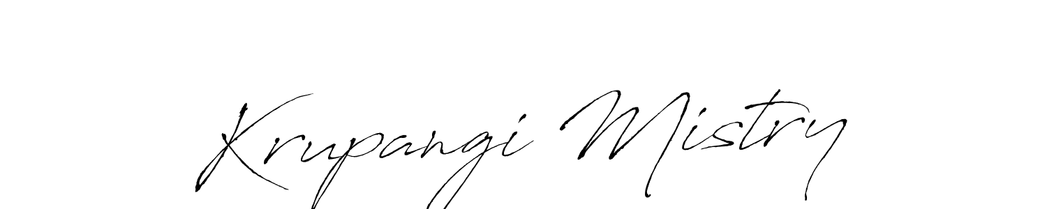 It looks lik you need a new signature style for name Krupangi Mistry. Design unique handwritten (Antro_Vectra) signature with our free signature maker in just a few clicks. Krupangi Mistry signature style 6 images and pictures png