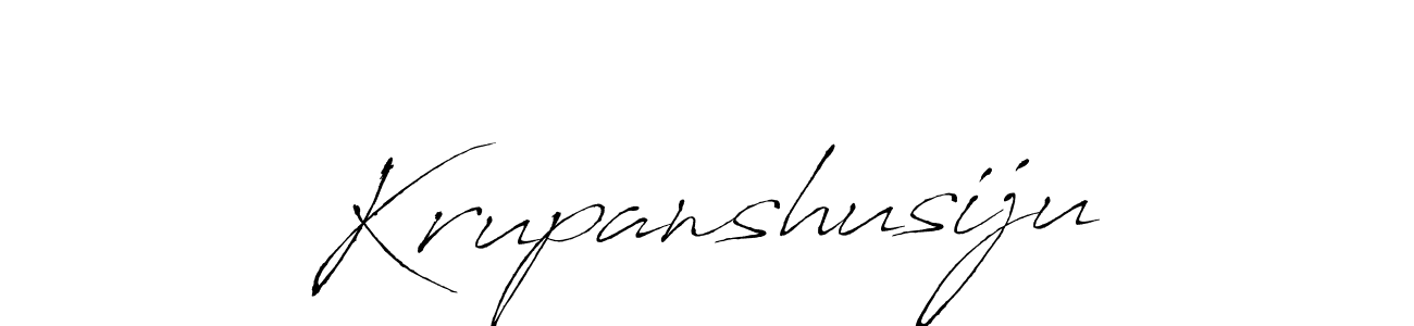 You should practise on your own different ways (Antro_Vectra) to write your name (Krupanshusiju) in signature. don't let someone else do it for you. Krupanshusiju signature style 6 images and pictures png