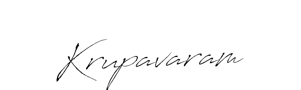 You should practise on your own different ways (Antro_Vectra) to write your name (Krupavaram) in signature. don't let someone else do it for you. Krupavaram signature style 6 images and pictures png