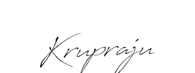 Make a beautiful signature design for name Krupraju. With this signature (Antro_Vectra) style, you can create a handwritten signature for free. Krupraju signature style 6 images and pictures png