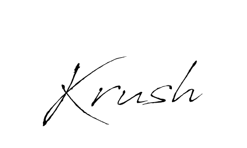 Create a beautiful signature design for name Krush. With this signature (Antro_Vectra) fonts, you can make a handwritten signature for free. Krush signature style 6 images and pictures png