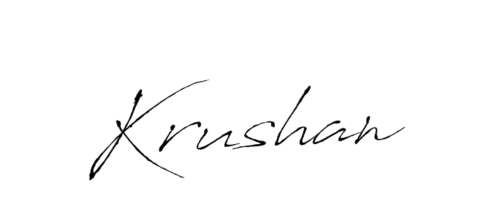 Also You can easily find your signature by using the search form. We will create Krushan name handwritten signature images for you free of cost using Antro_Vectra sign style. Krushan signature style 6 images and pictures png