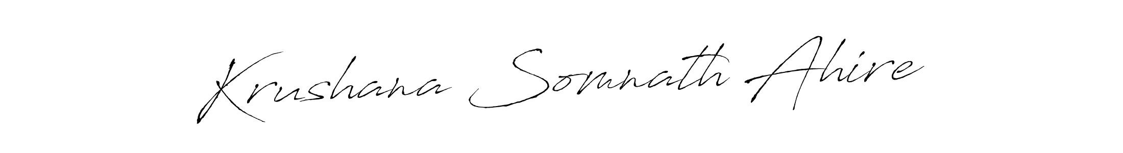 Make a beautiful signature design for name Krushana Somnath Ahire. With this signature (Antro_Vectra) style, you can create a handwritten signature for free. Krushana Somnath Ahire signature style 6 images and pictures png