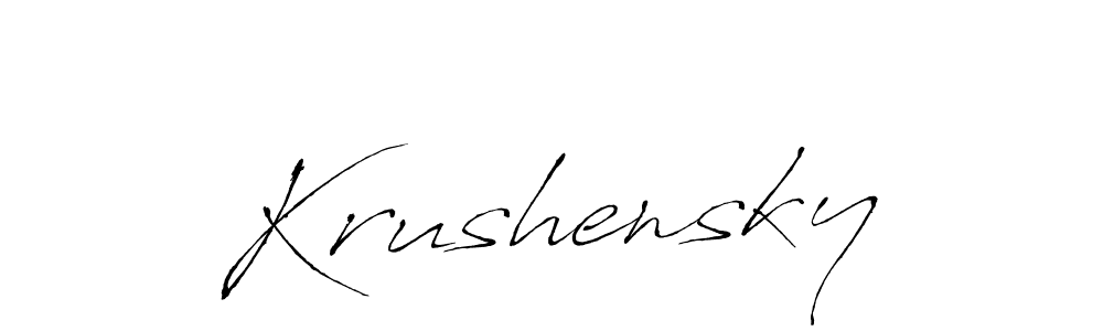 It looks lik you need a new signature style for name Krushensky. Design unique handwritten (Antro_Vectra) signature with our free signature maker in just a few clicks. Krushensky signature style 6 images and pictures png