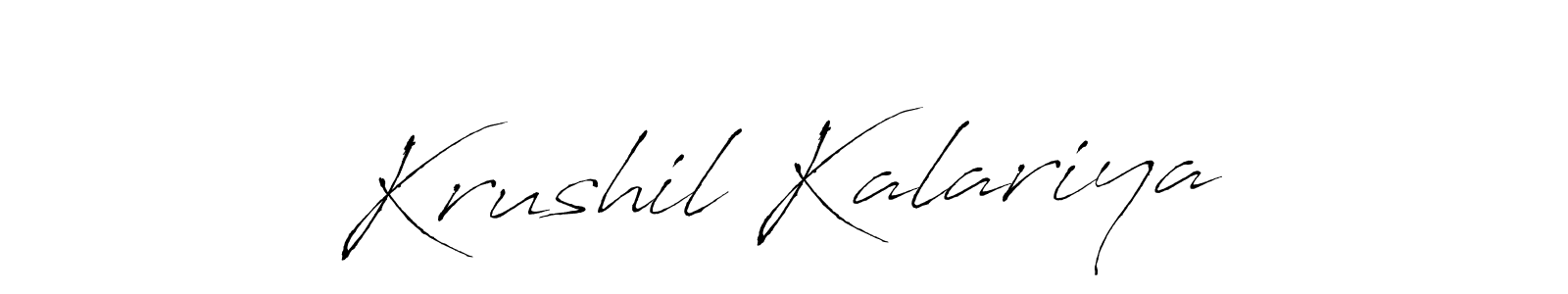 Similarly Antro_Vectra is the best handwritten signature design. Signature creator online .You can use it as an online autograph creator for name Krushil Kalariya. Krushil Kalariya signature style 6 images and pictures png