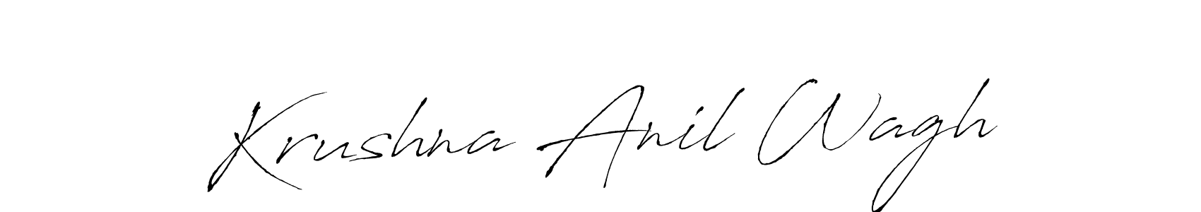 Design your own signature with our free online signature maker. With this signature software, you can create a handwritten (Antro_Vectra) signature for name Krushna Anil Wagh. Krushna Anil Wagh signature style 6 images and pictures png