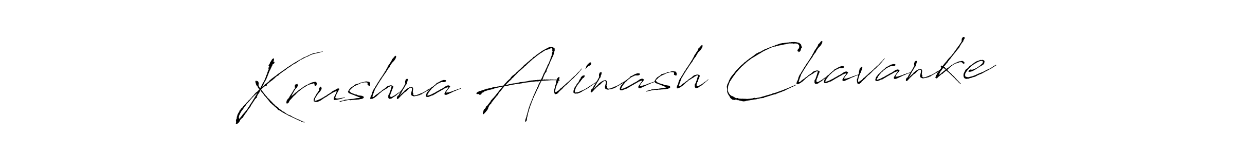 How to make Krushna Avinash Chavanke signature? Antro_Vectra is a professional autograph style. Create handwritten signature for Krushna Avinash Chavanke name. Krushna Avinash Chavanke signature style 6 images and pictures png