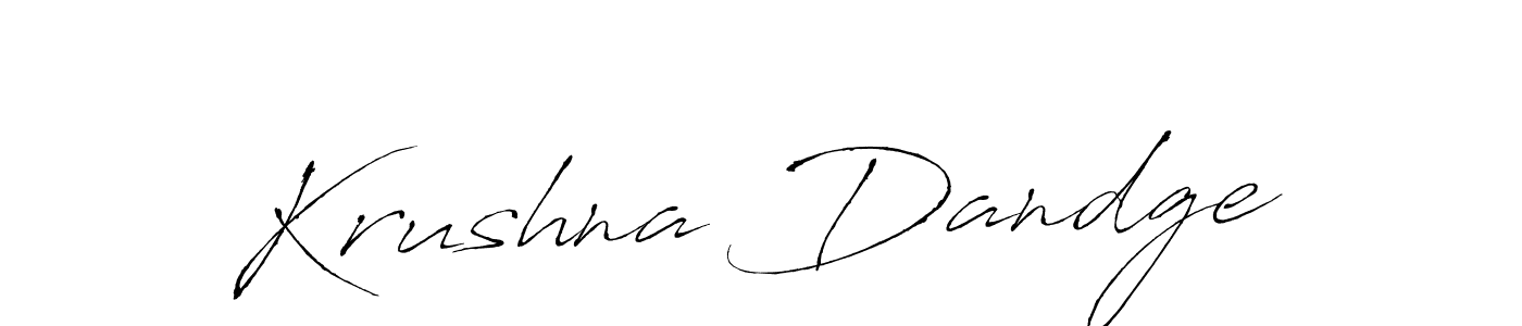 Create a beautiful signature design for name Krushna Dandge. With this signature (Antro_Vectra) fonts, you can make a handwritten signature for free. Krushna Dandge signature style 6 images and pictures png