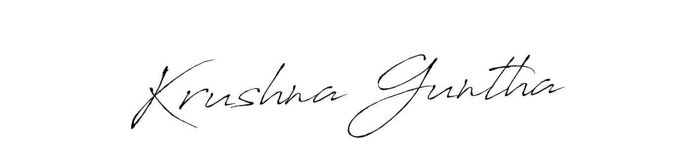How to make Krushna Guntha signature? Antro_Vectra is a professional autograph style. Create handwritten signature for Krushna Guntha name. Krushna Guntha signature style 6 images and pictures png