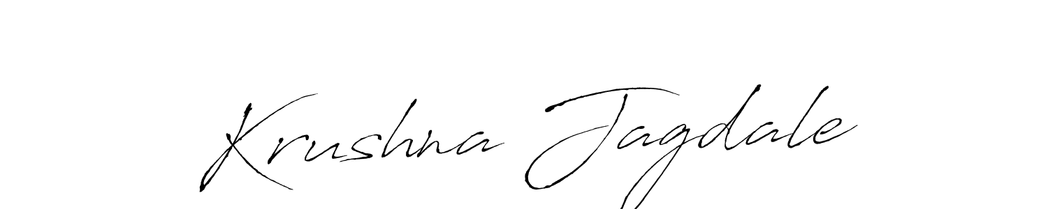 How to make Krushna Jagdale name signature. Use Antro_Vectra style for creating short signs online. This is the latest handwritten sign. Krushna Jagdale signature style 6 images and pictures png