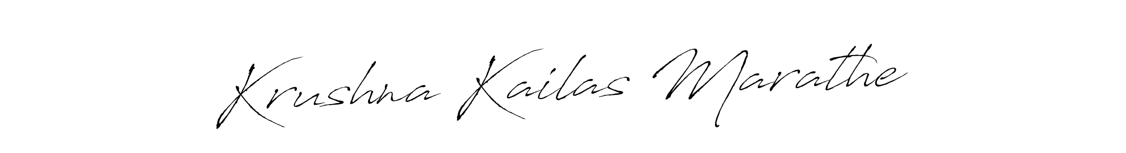 Design your own signature with our free online signature maker. With this signature software, you can create a handwritten (Antro_Vectra) signature for name Krushna Kailas Marathe. Krushna Kailas Marathe signature style 6 images and pictures png