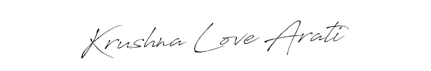 Krushna Love Arati stylish signature style. Best Handwritten Sign (Antro_Vectra) for my name. Handwritten Signature Collection Ideas for my name Krushna Love Arati. Krushna Love Arati signature style 6 images and pictures png