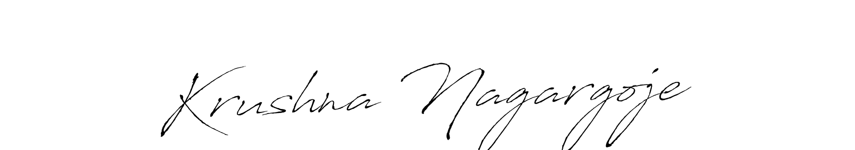 Make a beautiful signature design for name Krushna Nagargoje. With this signature (Antro_Vectra) style, you can create a handwritten signature for free. Krushna Nagargoje signature style 6 images and pictures png