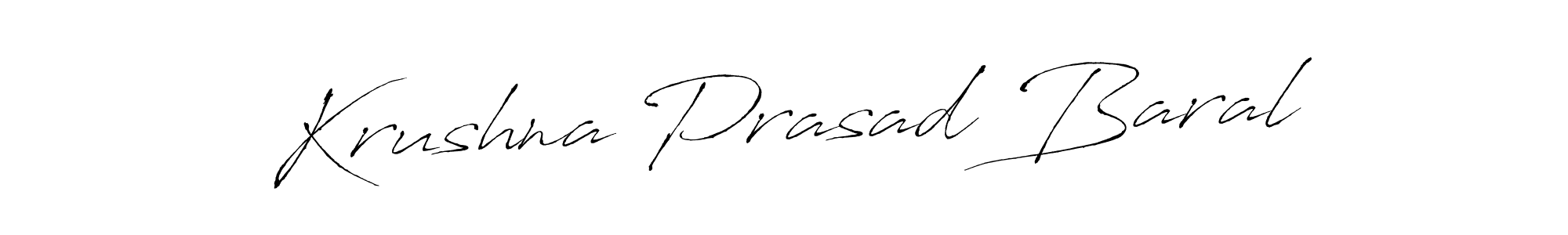 Design your own signature with our free online signature maker. With this signature software, you can create a handwritten (Antro_Vectra) signature for name Krushna Prasad Baral. Krushna Prasad Baral signature style 6 images and pictures png