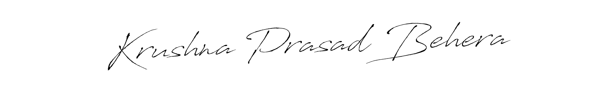 Use a signature maker to create a handwritten signature online. With this signature software, you can design (Antro_Vectra) your own signature for name Krushna Prasad Behera. Krushna Prasad Behera signature style 6 images and pictures png