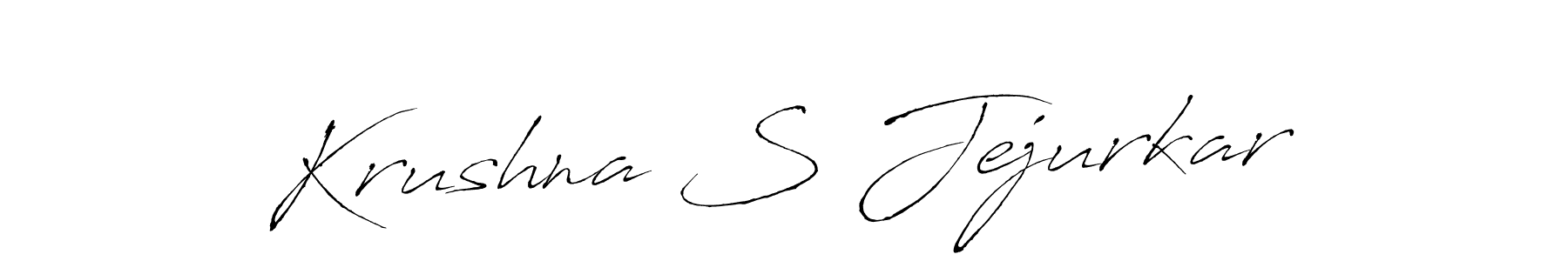 Create a beautiful signature design for name Krushna S Jejurkar. With this signature (Antro_Vectra) fonts, you can make a handwritten signature for free. Krushna S Jejurkar signature style 6 images and pictures png