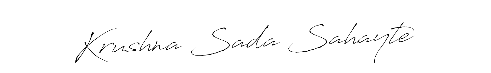 Make a beautiful signature design for name Krushna Sada Sahayte. With this signature (Antro_Vectra) style, you can create a handwritten signature for free. Krushna Sada Sahayte signature style 6 images and pictures png