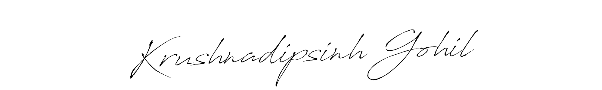 Also we have Krushnadipsinh Gohil name is the best signature style. Create professional handwritten signature collection using Antro_Vectra autograph style. Krushnadipsinh Gohil signature style 6 images and pictures png