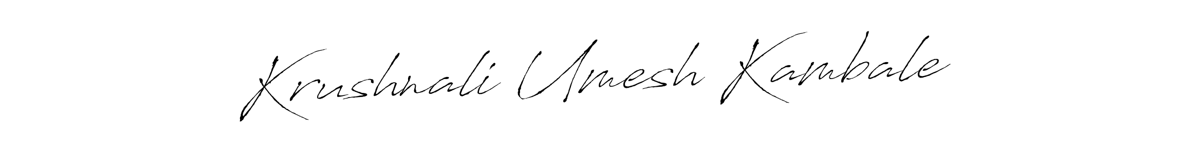 Antro_Vectra is a professional signature style that is perfect for those who want to add a touch of class to their signature. It is also a great choice for those who want to make their signature more unique. Get Krushnali Umesh Kambale name to fancy signature for free. Krushnali Umesh Kambale signature style 6 images and pictures png