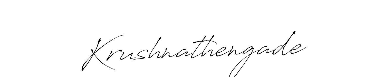 Antro_Vectra is a professional signature style that is perfect for those who want to add a touch of class to their signature. It is also a great choice for those who want to make their signature more unique. Get Krushnathengade name to fancy signature for free. Krushnathengade signature style 6 images and pictures png