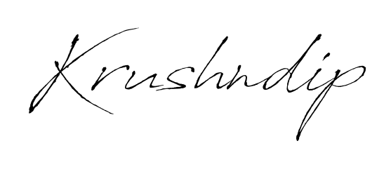 Use a signature maker to create a handwritten signature online. With this signature software, you can design (Antro_Vectra) your own signature for name Krushndip. Krushndip signature style 6 images and pictures png
