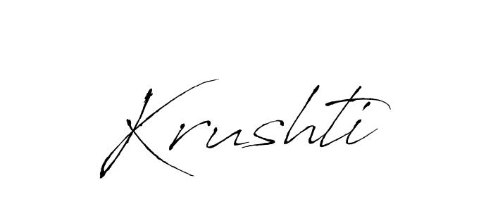 Similarly Antro_Vectra is the best handwritten signature design. Signature creator online .You can use it as an online autograph creator for name Krushti. Krushti signature style 6 images and pictures png