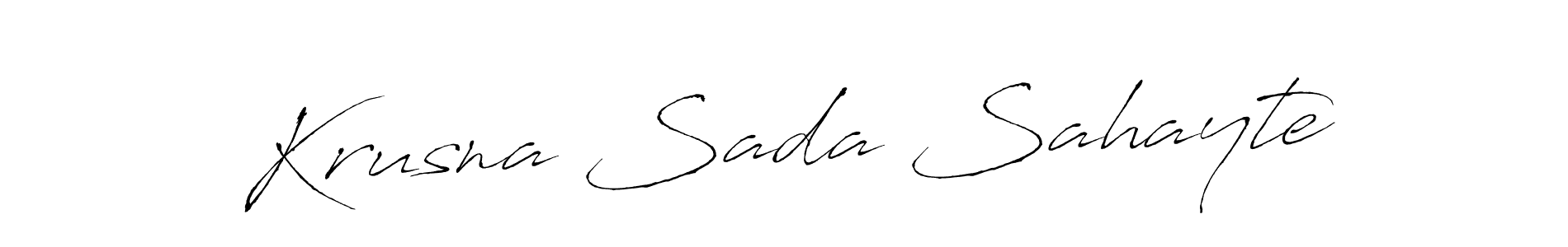 Create a beautiful signature design for name Krusna Sada Sahayte. With this signature (Antro_Vectra) fonts, you can make a handwritten signature for free. Krusna Sada Sahayte signature style 6 images and pictures png
