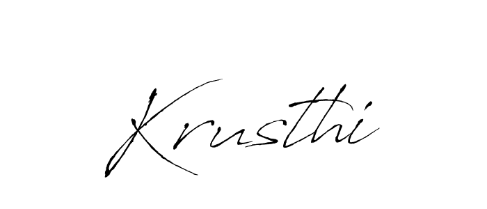 Design your own signature with our free online signature maker. With this signature software, you can create a handwritten (Antro_Vectra) signature for name Krusthi. Krusthi signature style 6 images and pictures png